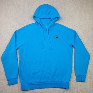 Under Armour Hoodie Mens M Blue Loose Pullover Drawtsring Hooded Sweatshirt